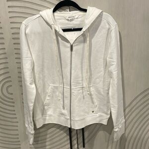 NWT Zadig & Voltaire white rock studded zip up hoodie size Medium